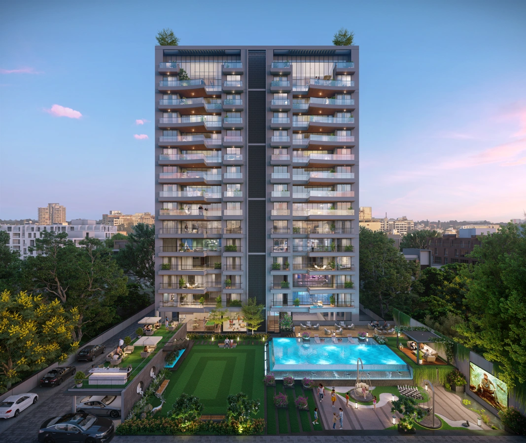 3 and 4 BHK flats in Vadodara offering spacious living spaces with premium amenities