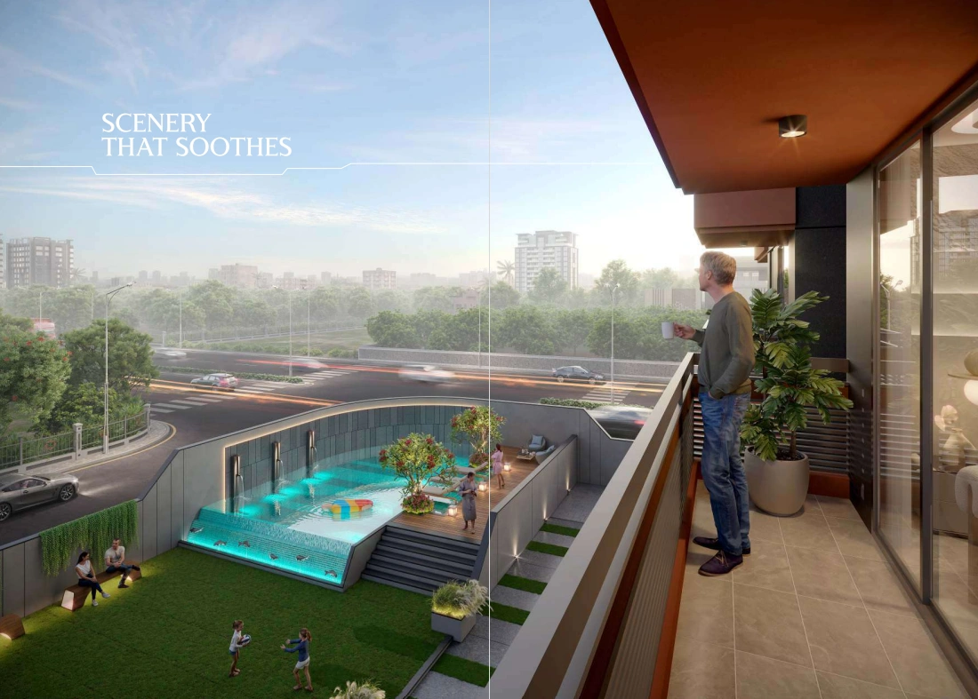 Spacious living room in 3BHK apartment in Kalali designed for family comfort